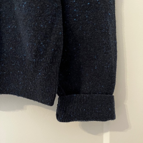 Men’s 100% Wool Crewneck Speckled Blue COS Sweater Small - Picture 3 of 5